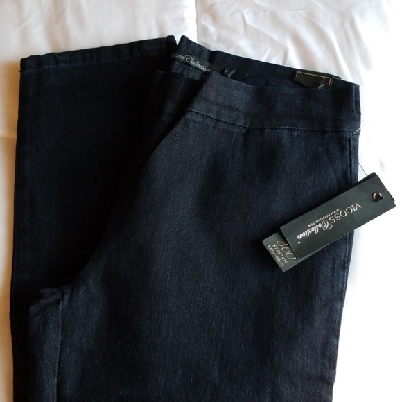 VIGOSS| DARK WASH STRETCH DENIM LEGGINGS SZ 9/10 - Picture 2 of 3